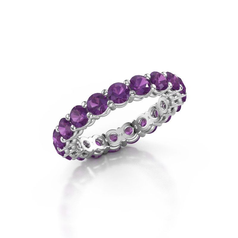Image of Stackable ring Michelle full 3.4 950 platinum amethyst 3.4 mm