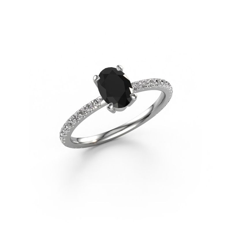 Verlovingsring Lynelle 2 950 platina zwarte diamant 1.05 crt