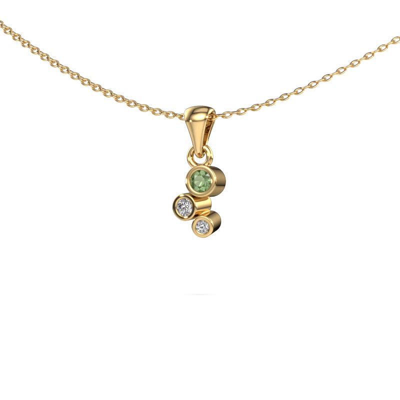 Anhänger Tessa 585 Gold Turmalin grün 2.5 mm