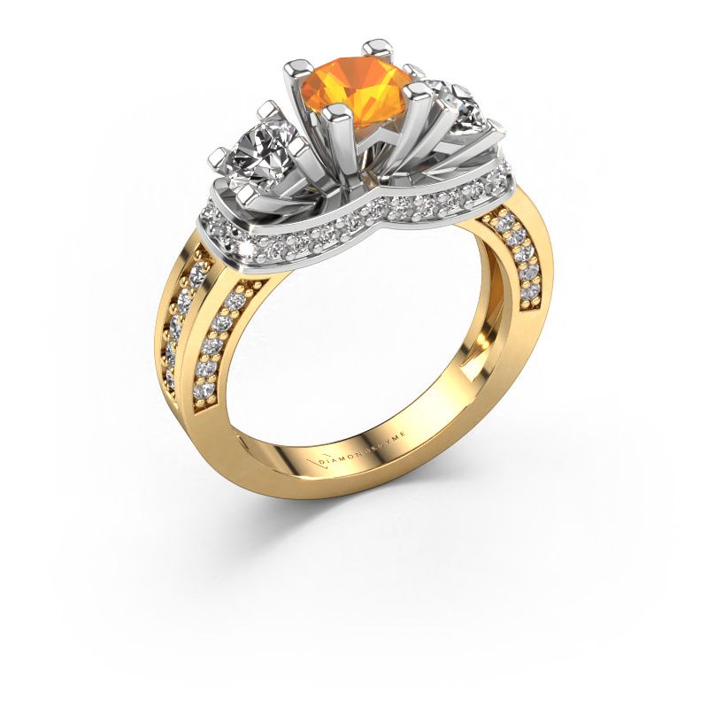 Verlovingsring Phileine 585 goud citrien 5 mm