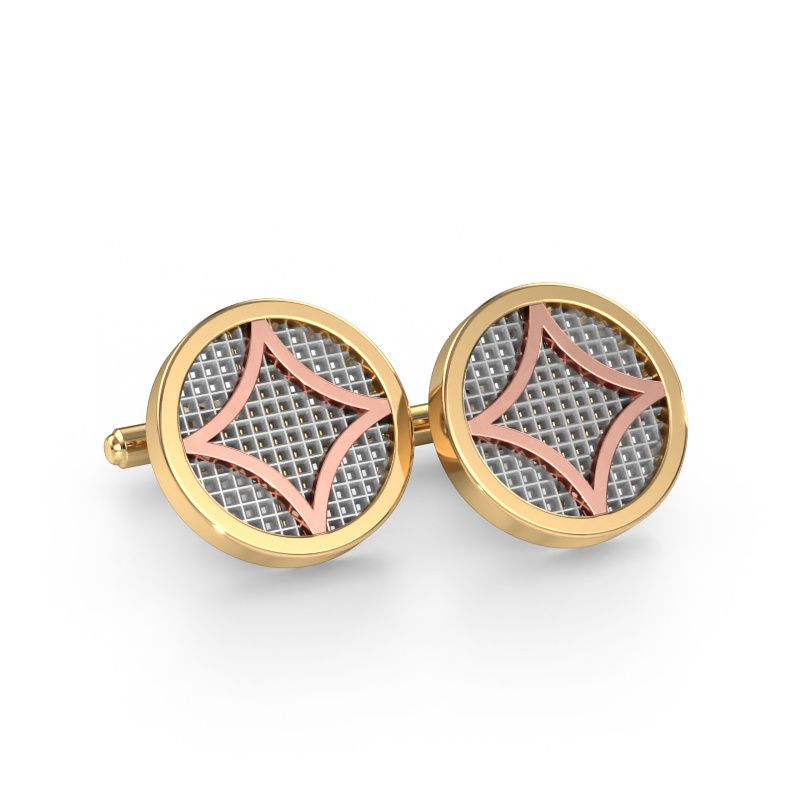 Boutons de manchettes Jesper 585 or jaune