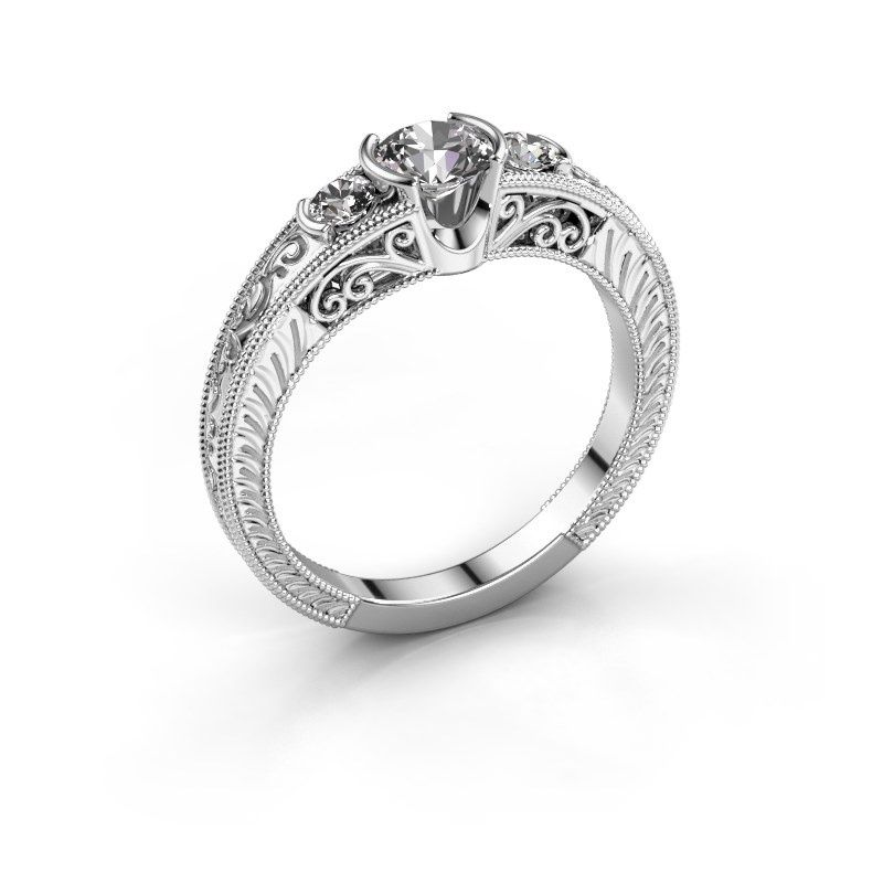 Afbeelding van Promise ring Tasia<br/>585 witgoud<br/>Lab-grown diamant 0.70 crt