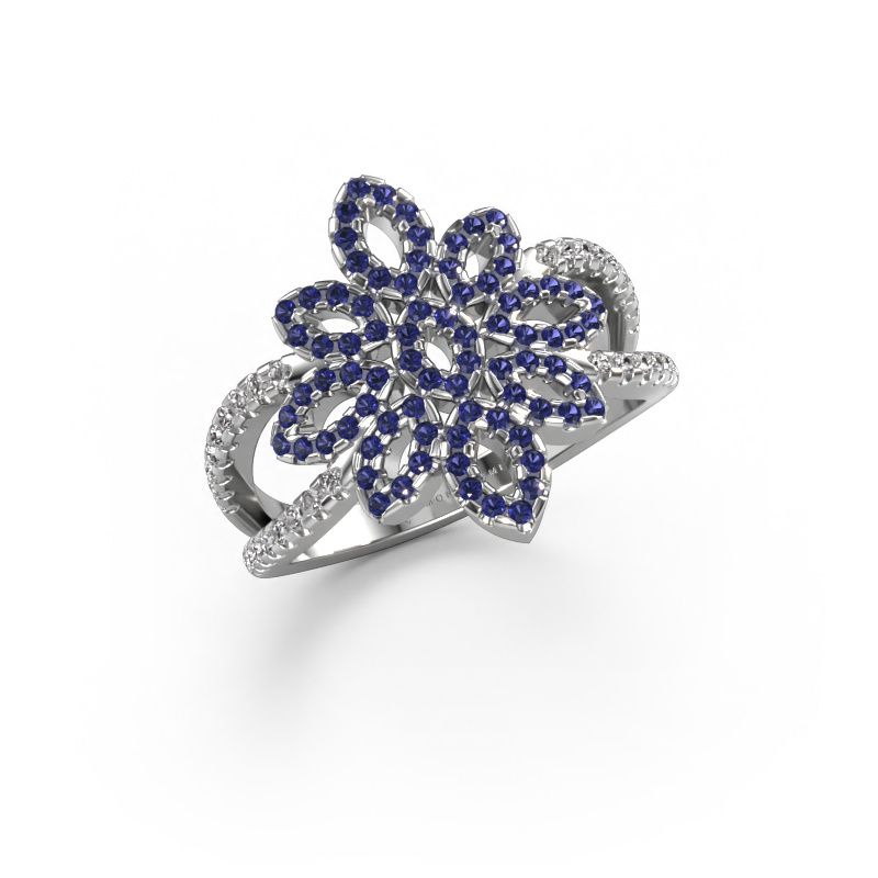 Bague Karina 585 or blanc saphir 1 mm