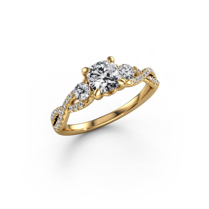 Engagement ring Marilou CUS 585 gold lab-grown diamond 1.360 crt