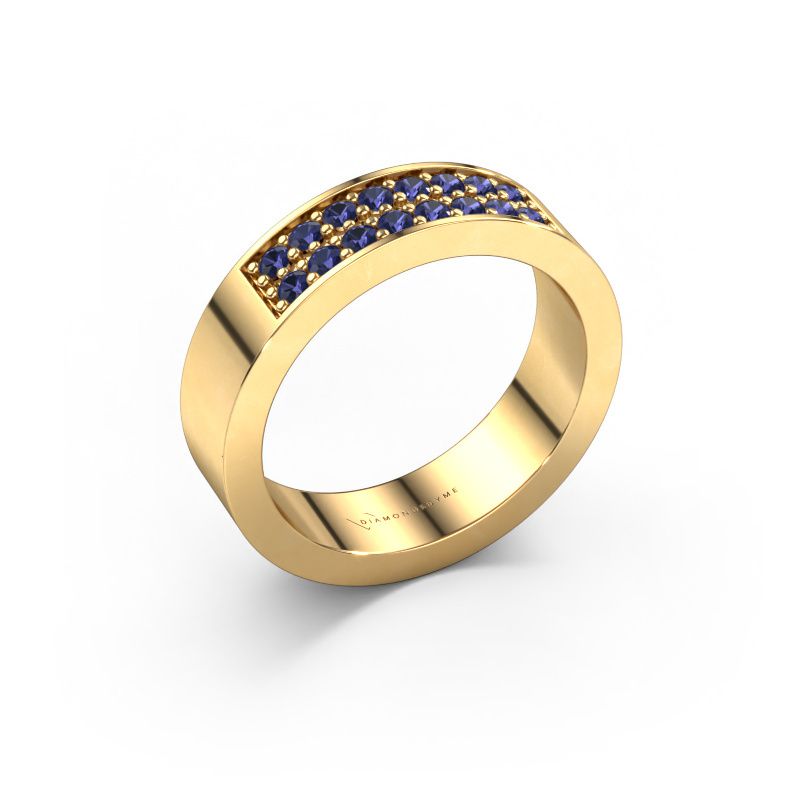 Stackable ring Catharina 5 585 gold sapphire 1.7 mm