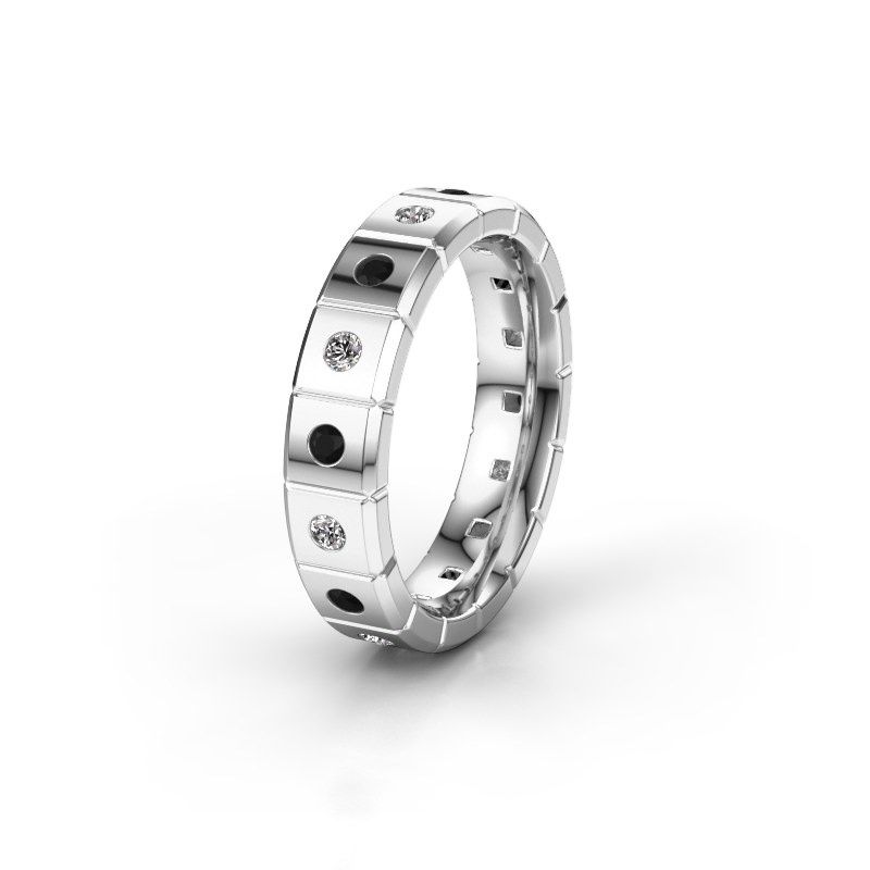 Afbeelding van Huwelijksring WH2055L15DP 950 platina zwarte diamant ±5x2.4 mm