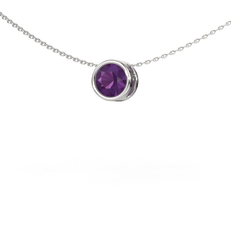 Anhänger Lavon RND 585 Weißgold Amethyst 6.5 mm