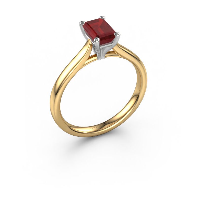 Bague de fiançailles Mignon EME 1 585 or jaune rubis 6.5x4.5 mm