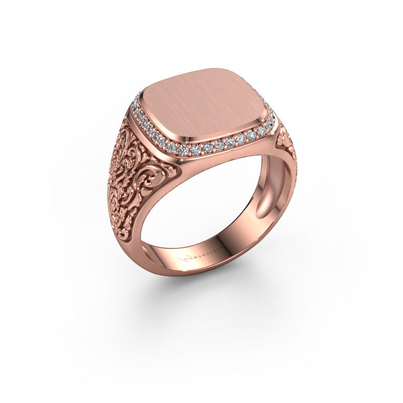 Men's ring Jesse 2 585 rose gold diamond 0.255 crt