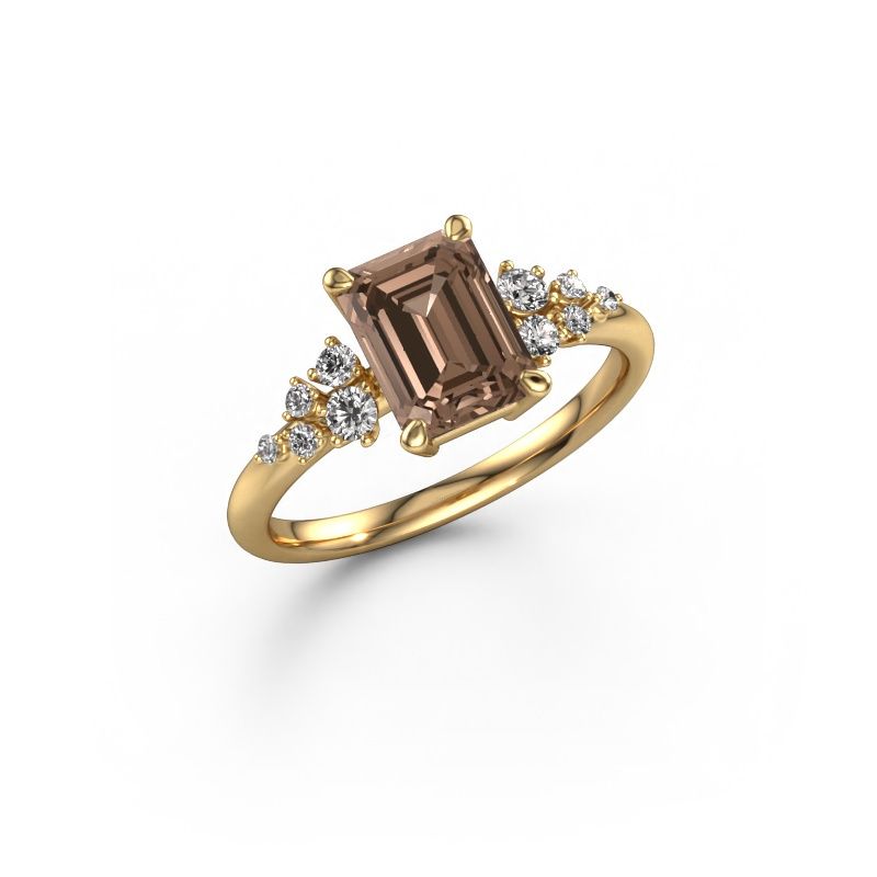 Engagement ring Royce EME 585 gold brown diamond 1.953 crt