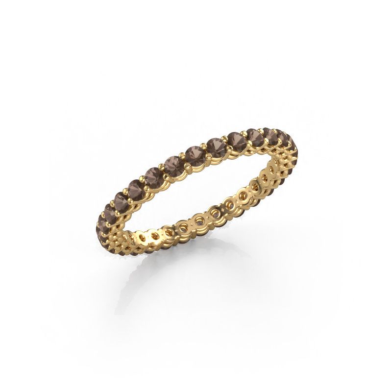 Stackable ring Michelle full 2.0 585 gold smokey quartz 2 mm