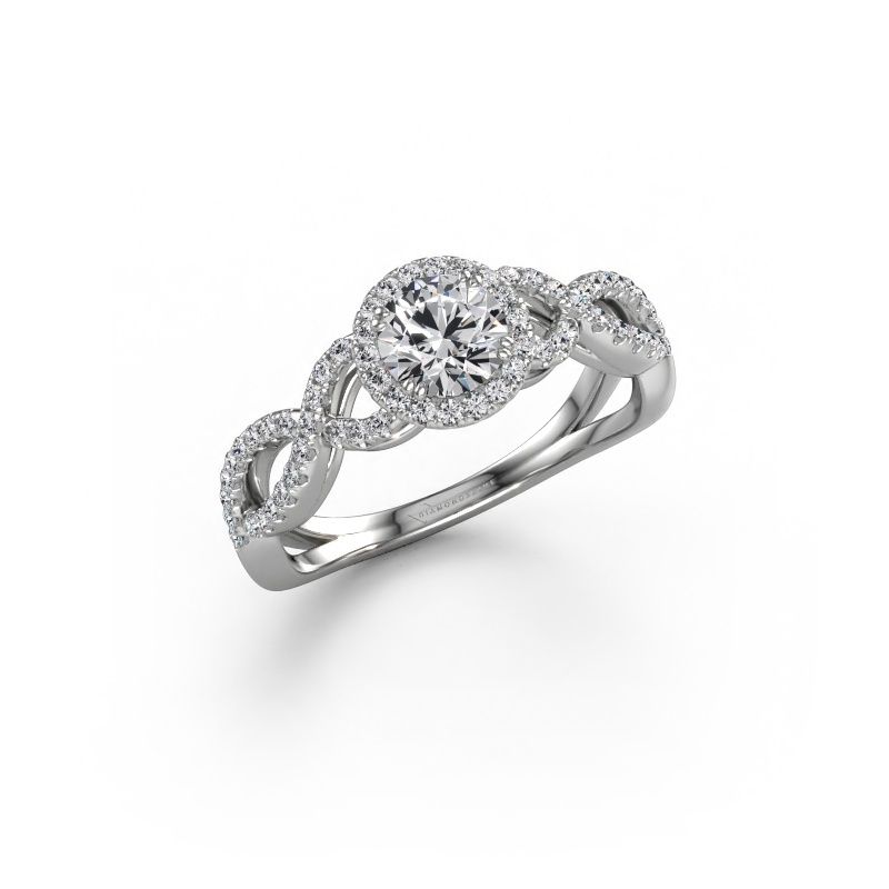 Engagement ring Dionne rnd 585 white gold lab-grown diamond 0.82 crt
