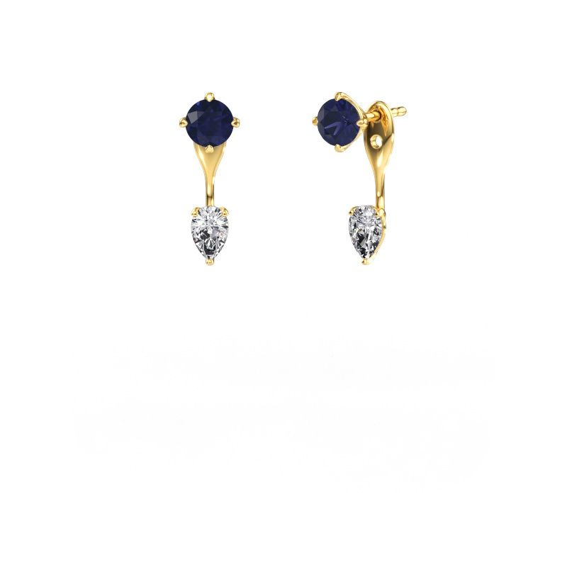 Pendants d'oreilles Kate RND-PER 585 or jaune saphir 5 mm
