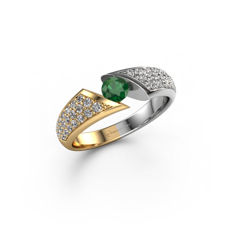Verlobungsring Hojalien 3 585 Gold Smaragd 4.2 mm