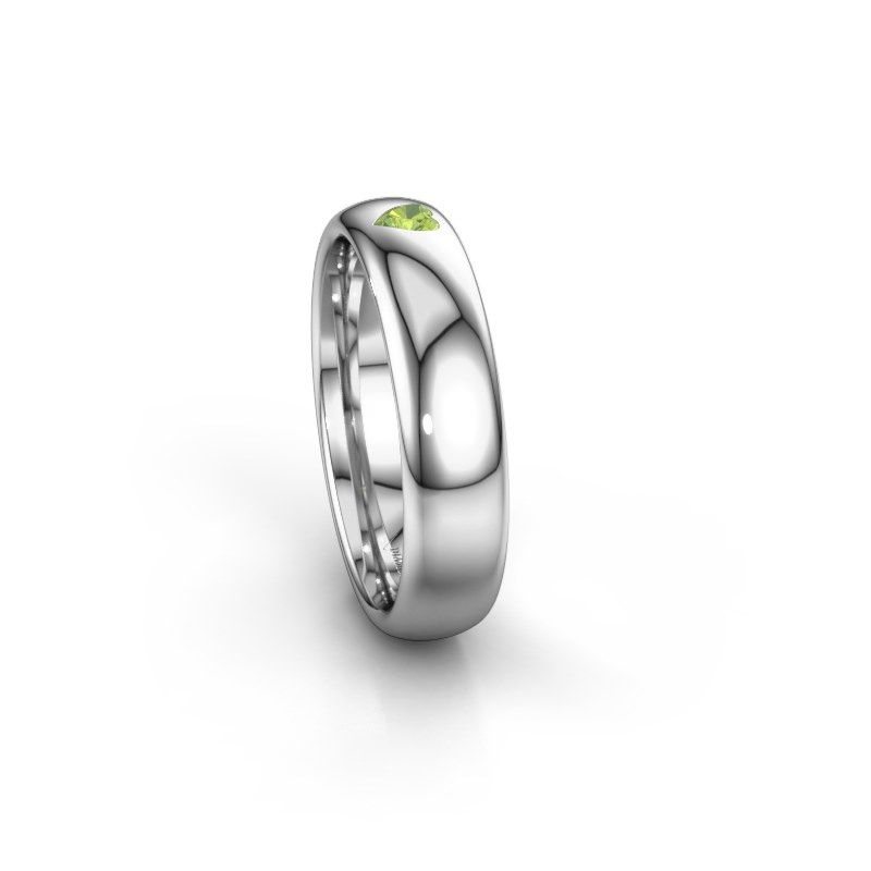 Image of Friendship ring WH0101L35BPHRT<br/>585 white gold ±5x2 mm<br/>Peridot