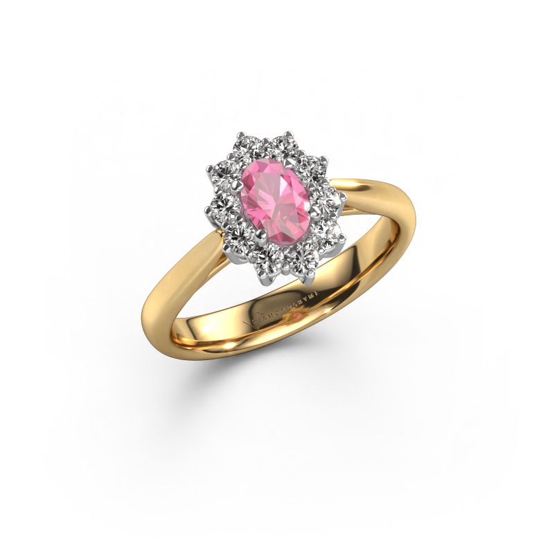 Verlobungsring Leesa 1 585 Gold Pink Saphir 6x4 mm
