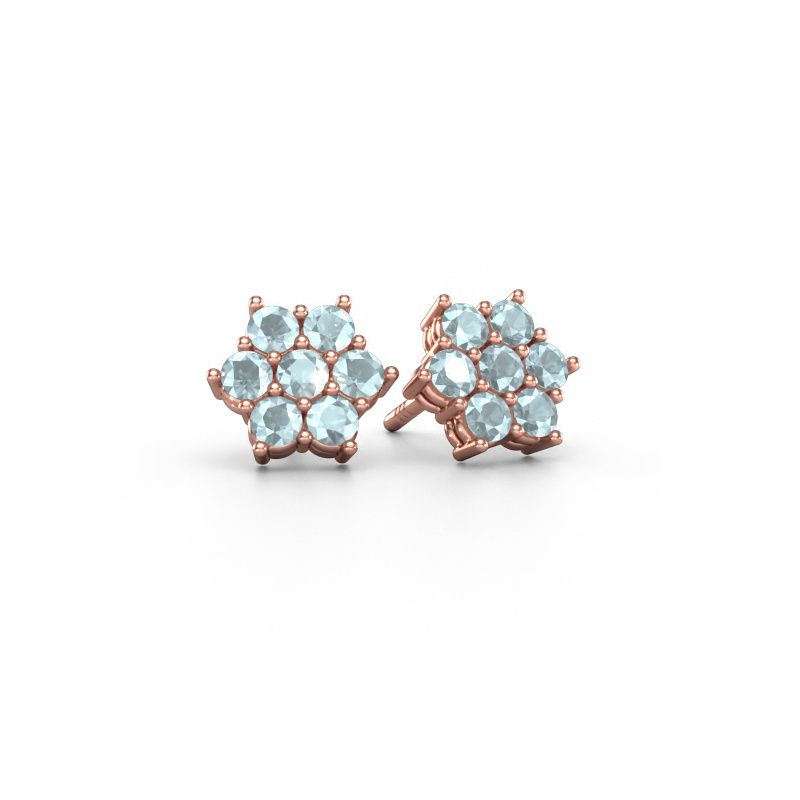 Ohrsteckers Bonita 585 Roségold Aquamarin 2.4 mm