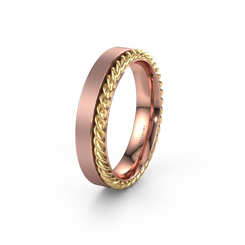 Trouwring WH2017M 585 rosé goud ±5x2 mm