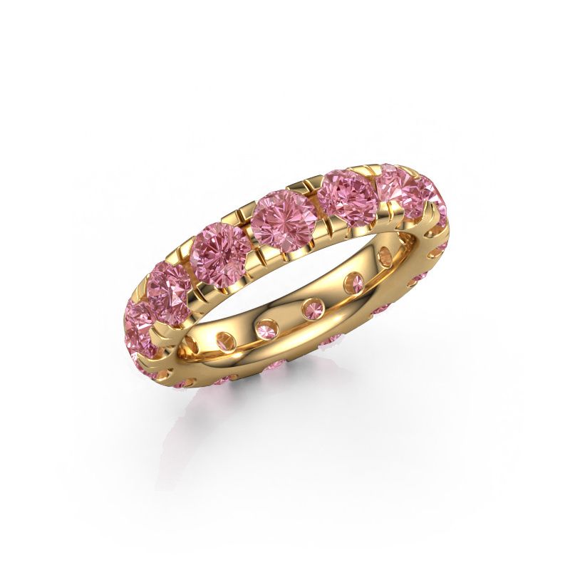 Stackable ring Jackie 4.2 585 gold pink lab grown diamond 4.2 mm