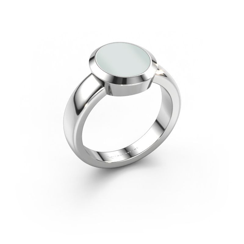 Signet ring Oscar 2 950 platinum green sardonyx 11x9 mm