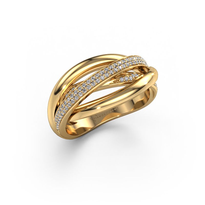 Bague Candice 585 or jaune diamant 0.24 crt