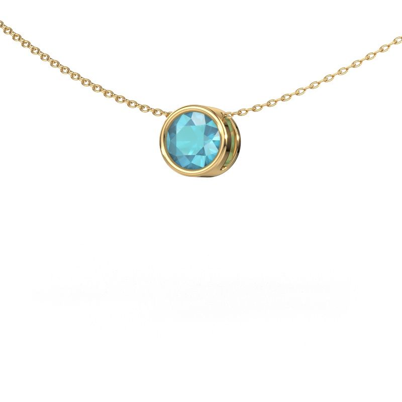 Anhänger Lavon RND 585 Gold Blau Topas 6.5 mm