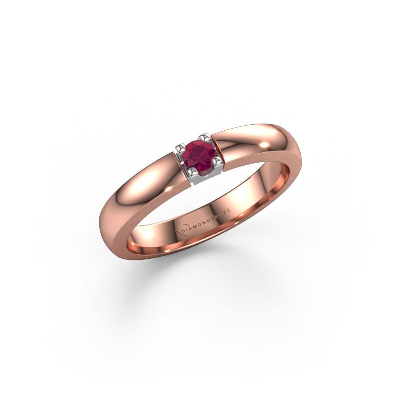 Ring Rianne 1 585 rose gold rhodolite 3 mm