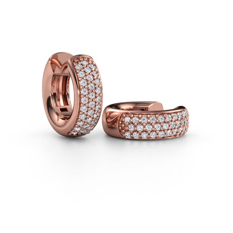 Créoles Lana EXPRESS 585 or rose diamant 0.402 crt