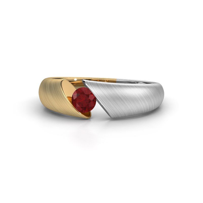 Image de Bague de fiançailles Hojalien 1<br/>585 or jaune<br/>Rubis 4 mm