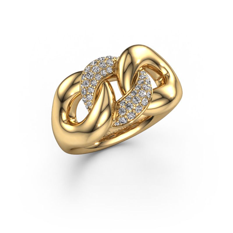 Ring Kylie 2 11mm 585 goud diamant 0.269 crt