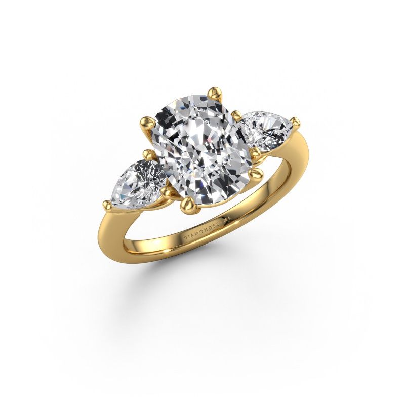Engagement ring Chanou CSH 585 gold lab grown diamond 3.90 crt
