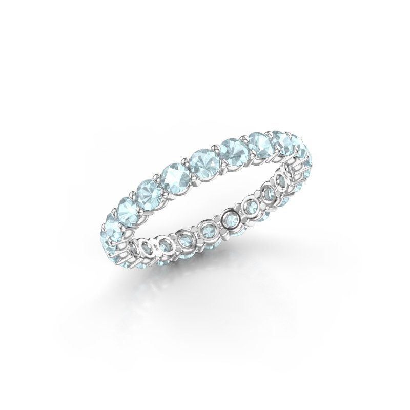 Bild von Vorsteckring heddy rnd 2.7<br/>950 Platin<br/>Aquamarin 2.7 mm