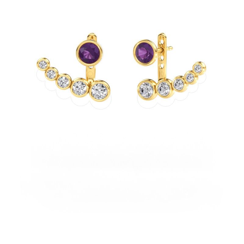 Earrings Wendy 585 gold amethyst 5 mm