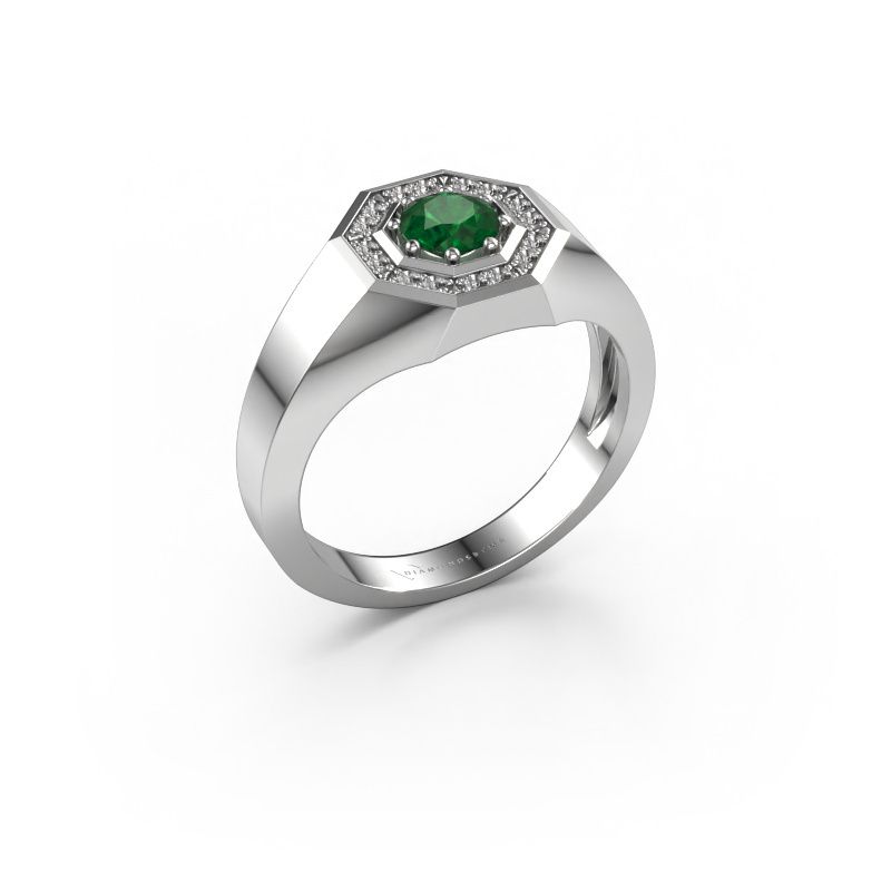 Men's ring Jaap 950 platinum emerald 5 mm