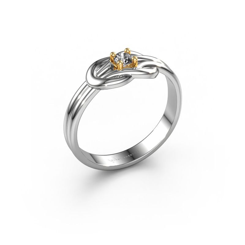 Bague Marina 585 or blanc zircone 3 mm