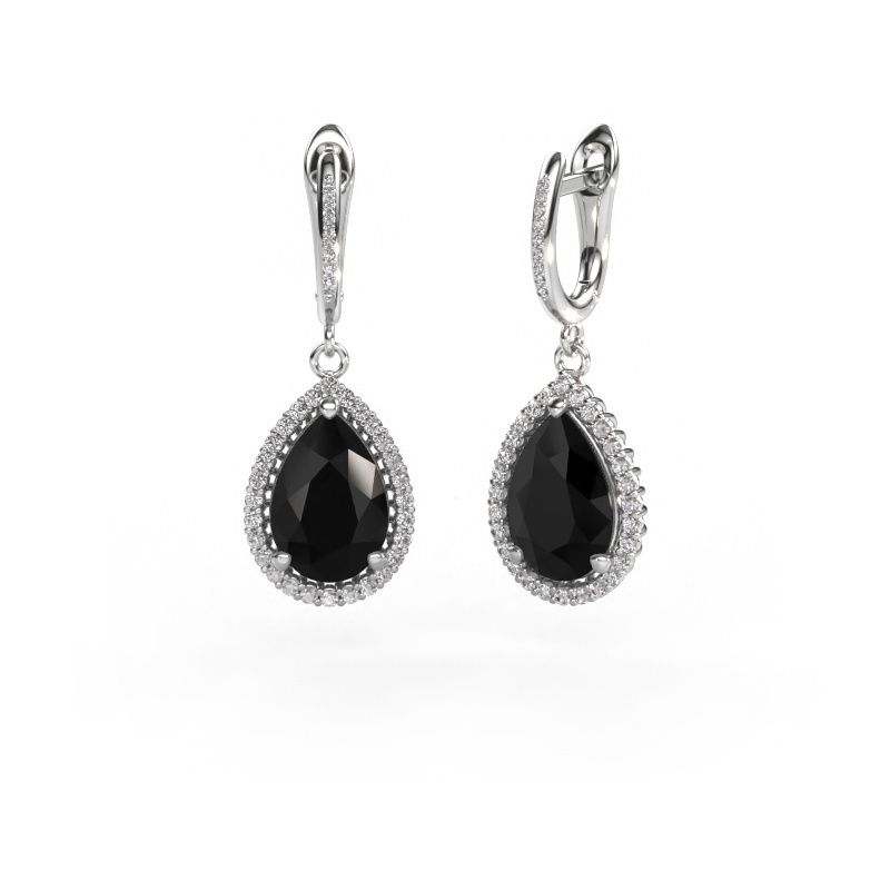 Ohrhänger Tilly per 4 585 Weißgold Schwarz Diamant 3.60 crt