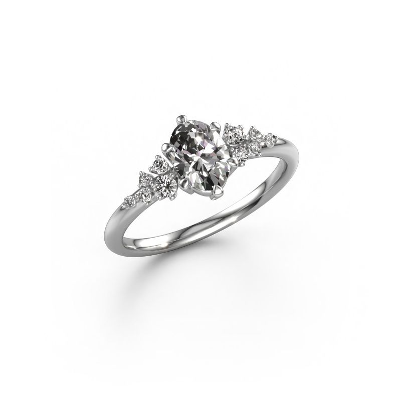 Ring Royce OVL 950 platinum zirconia 7x5 mm