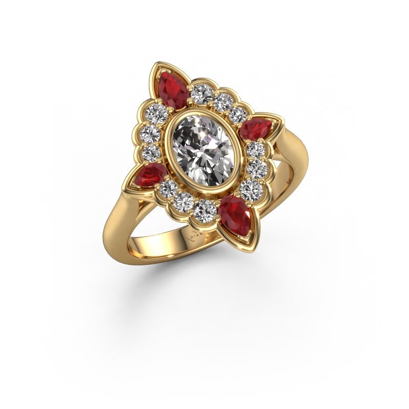 Verlovingsring Door 585 goud lab-grown diamant 0.992 crt