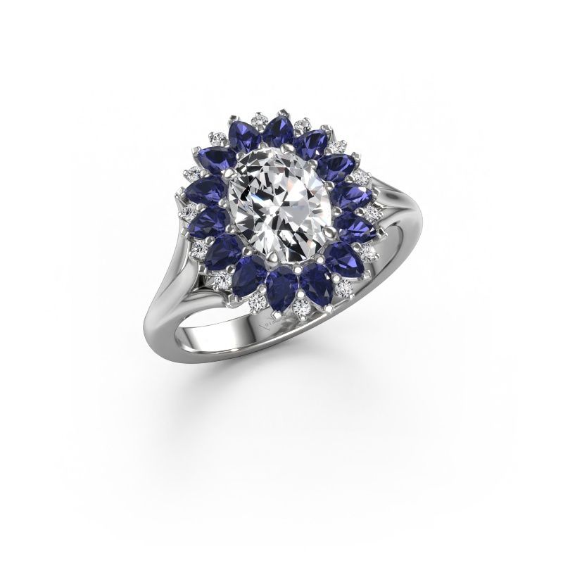 Verlovingsring Lidia 585 witgoud diamant 1.10 crt