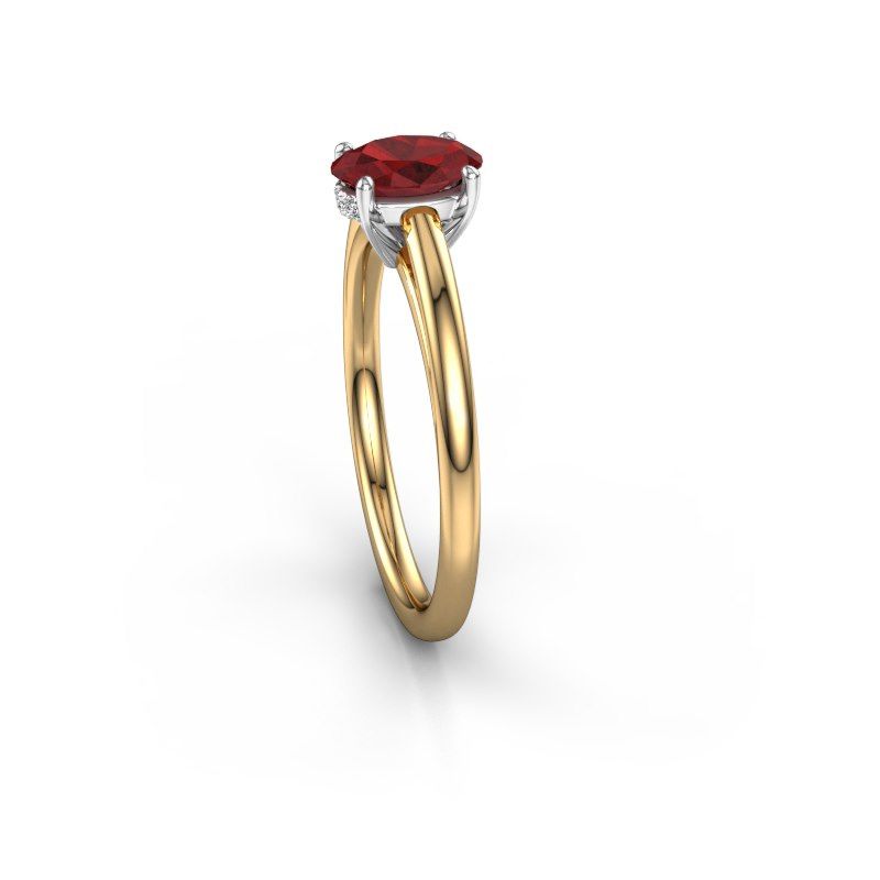 Bild von Verlobungsring haley ovl 1<br/>585 Gold<br/>Rubin 7x5 mm