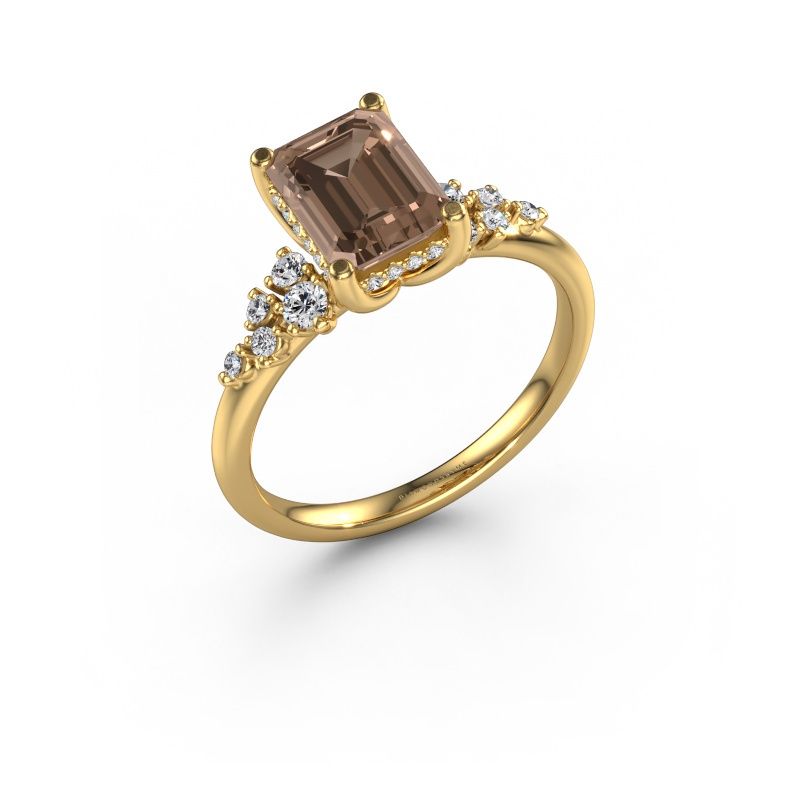Verlovingsring Emma EME 585 goud bruine diamant 1.75 crt