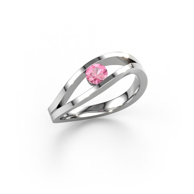 Ring Sigrid 1 950 platinum pink sapphire 4 mm