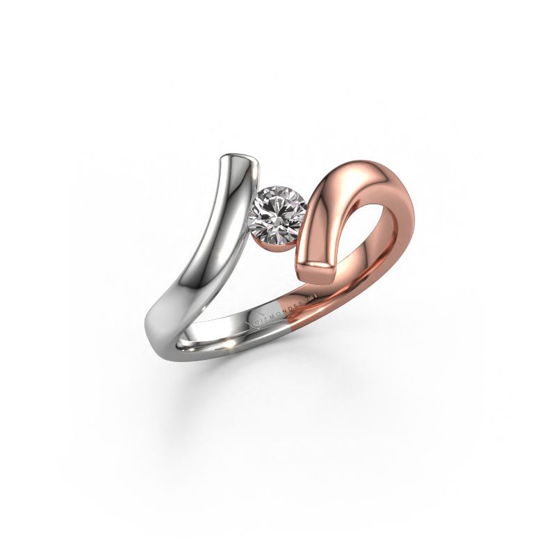 Ring Amy 585 rose gold diamond 0.25 crt