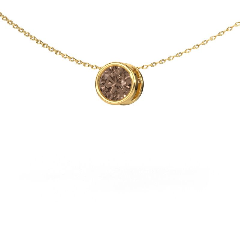 Pendentif Lavon RND 585 or jaune diamant brun 1.00 crt