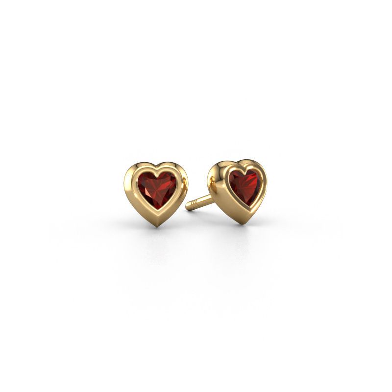 Clous d'oreilles Charlotte 585 or jaune grenat 4 mm