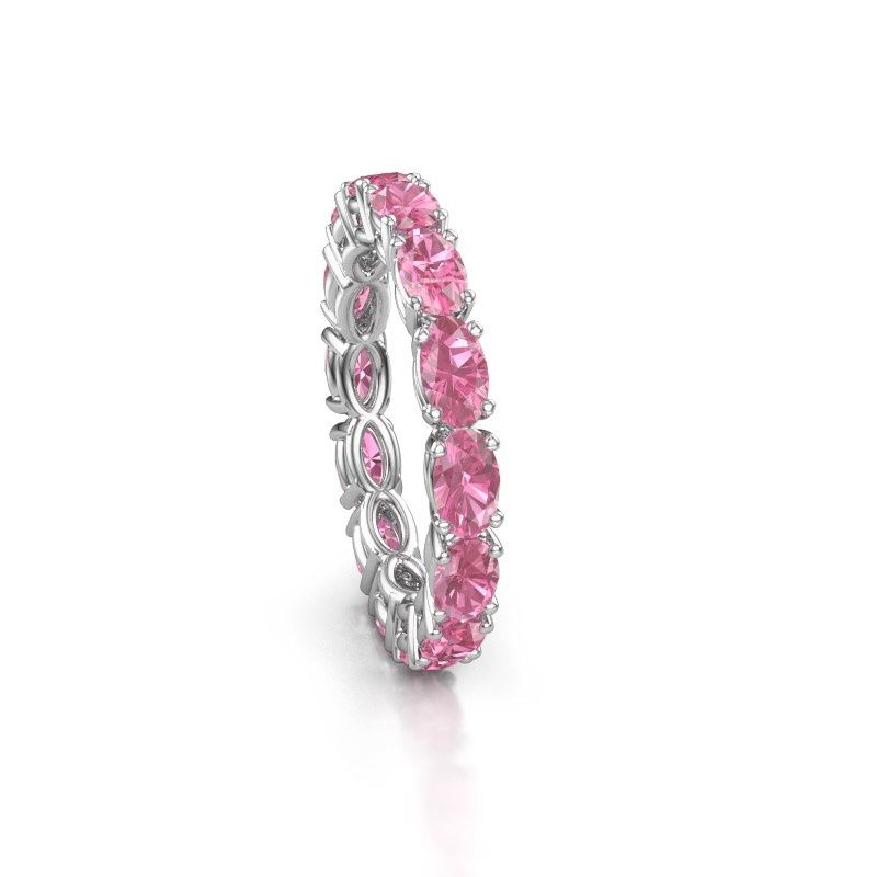 Bild von Ring vivienne ovl 5x3<br/>585 Weißgold<br/>Pink Saphir 5x3 mm