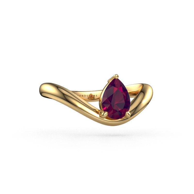 Verlobungsring Femke PER 585 Gold Rhodolit 7x5 mm