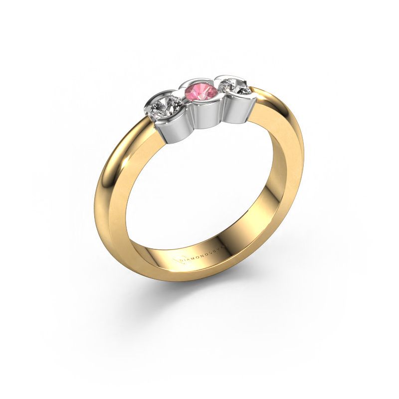Ring Lotte 3 585 gold tourmaline pink 3 mm