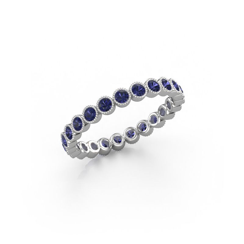 Bague Mariam 0.03 950 platine saphir 2 mm