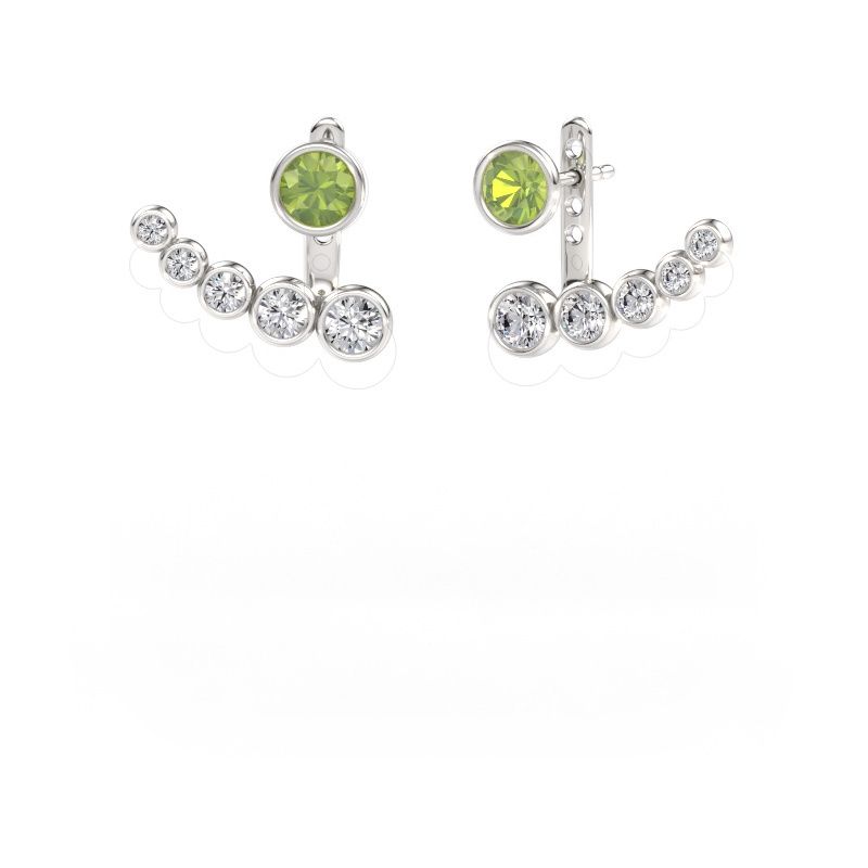 Ohrringe Wendy 585 Weißgold Peridot 5 mm